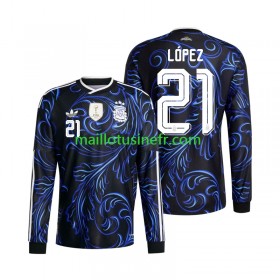 Maillot de Foot Argentine Jose Manuel Lopez 21 World Cup Extérieur 2026 Manches Longues